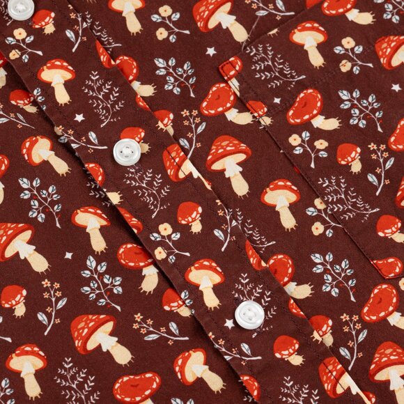 Carmico Apparel Witching Hour Mushroom Button Up Shirt Size Small - Picture 3 of 11